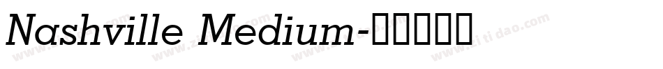 Nashville Medium字体转换